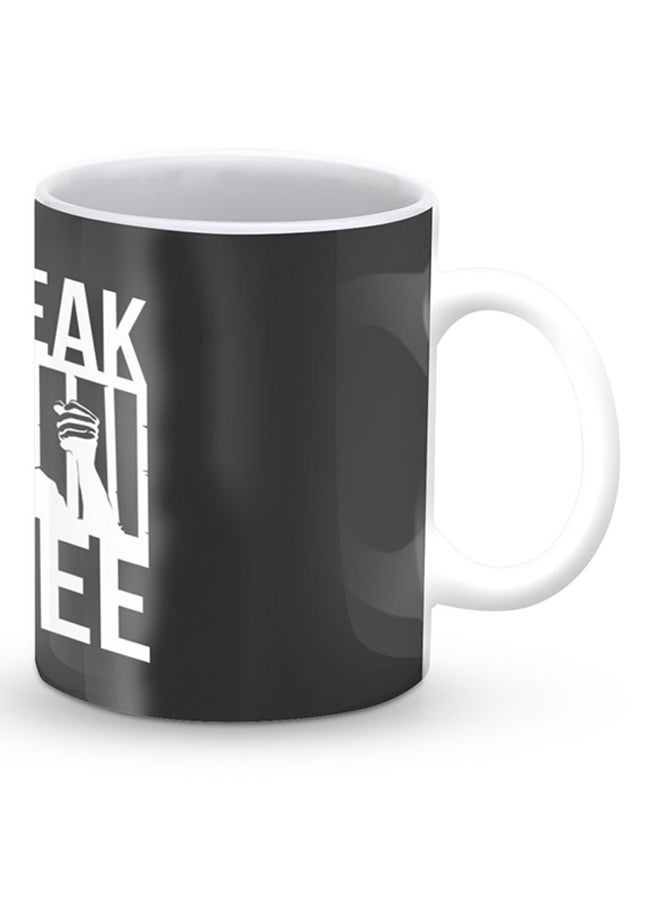 ستايلايزد قدح قهوة فاخر بتصميم بريك فري أسود/ أبيض - Image 2