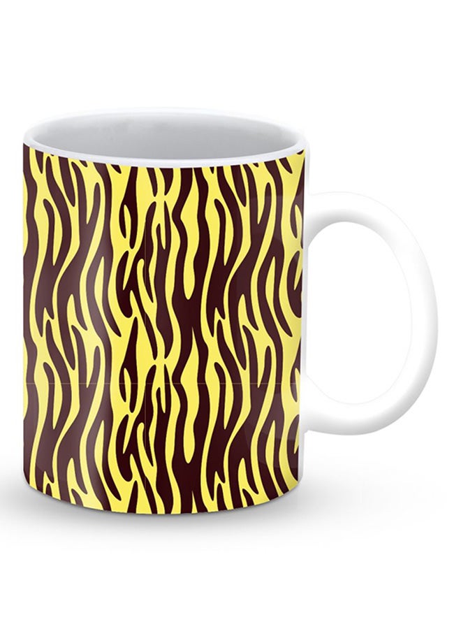 Stylizedd Premium Jungle Stripes Designer Mug Yellow/Brown - Image 2