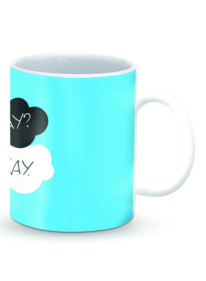 ستايلايزد قدح قهوة فاخر بتصميم أوكيه أوكيه أزرق/أسود/أبيض - Image 2