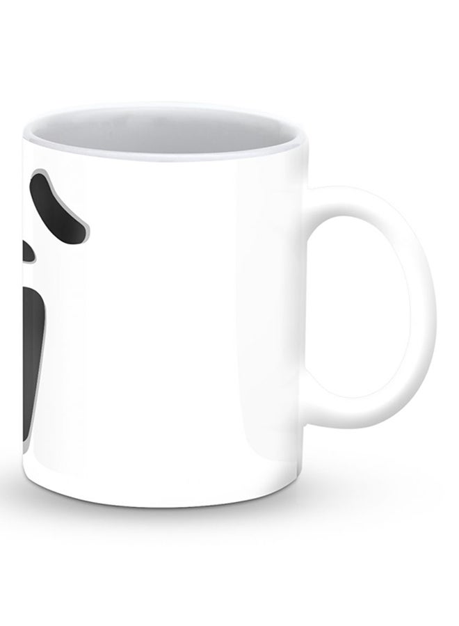 ستايلايزد قدح قهوة فاخر بتصميم سكريم أبيض/ أسود - Image 2