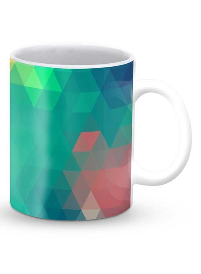 Stylizedd Premium Emerald Prism Designer Mug Green/Yellow - Image 2