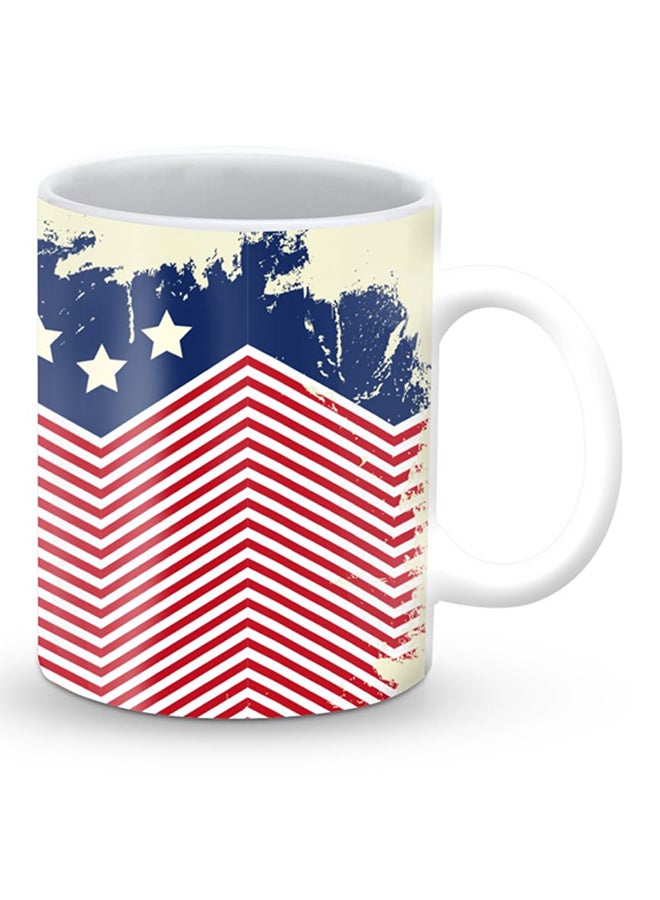 Stylizedd Premium Stars And Stripes Designer Mug Red/Blue/White - Image 2