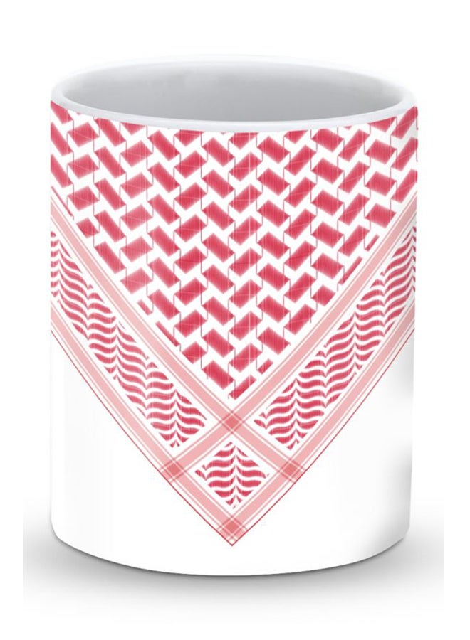 Stylizedd Premium Victory Shemag Designer Mug Red/White - Image 1