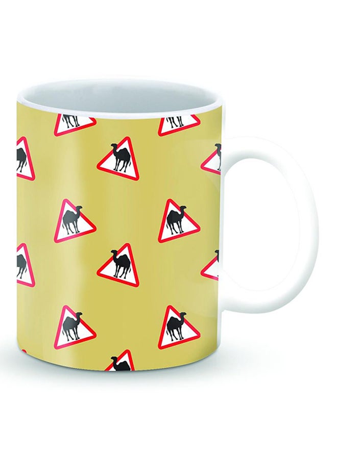 Stylizedd Premium Camel Signs Designer Mug Beige/Red/Black  - Image 2