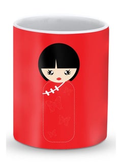 Premium Chinese Doll Designer Mug Red/Black