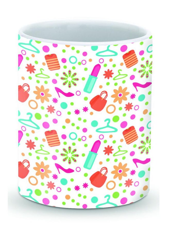 Stylizedd Premium Summer Dressin Designer Mug White/Orange/Green - Image 1