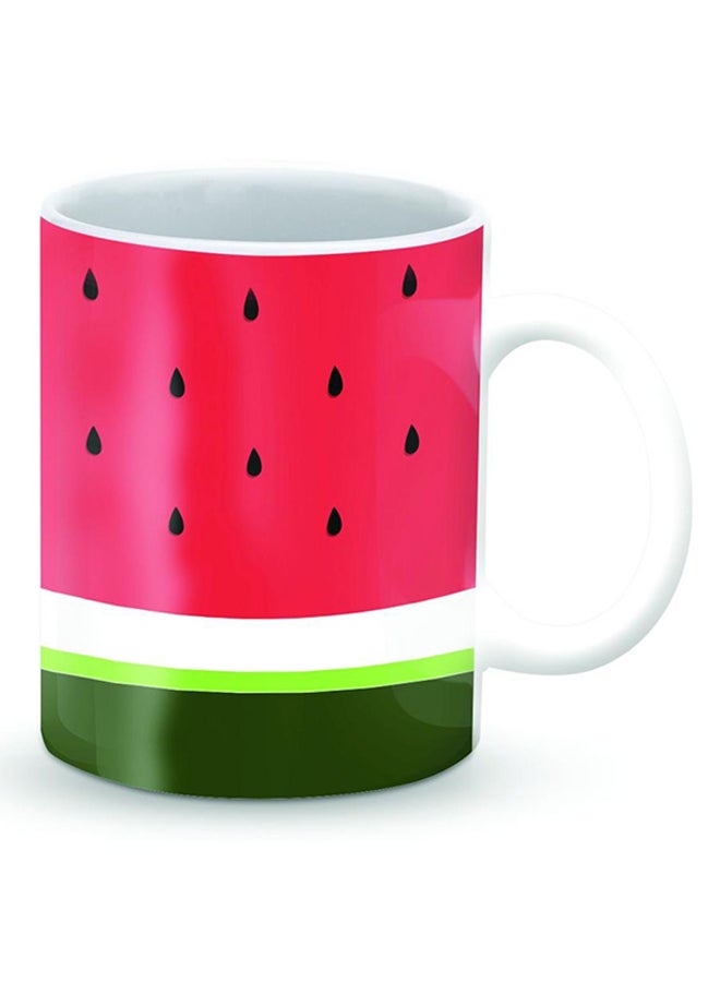 Stylizedd Premium Minimal Watermelon Designer Mug Red/White/Green 325ml - Image 2