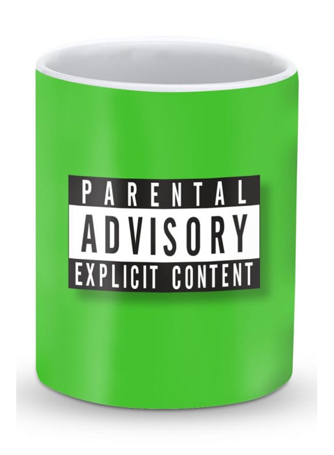 ستايلايزد قدح قهوة فاخر بتصميم واضح المضمون أخضر/أسود/أبيض - Image 1