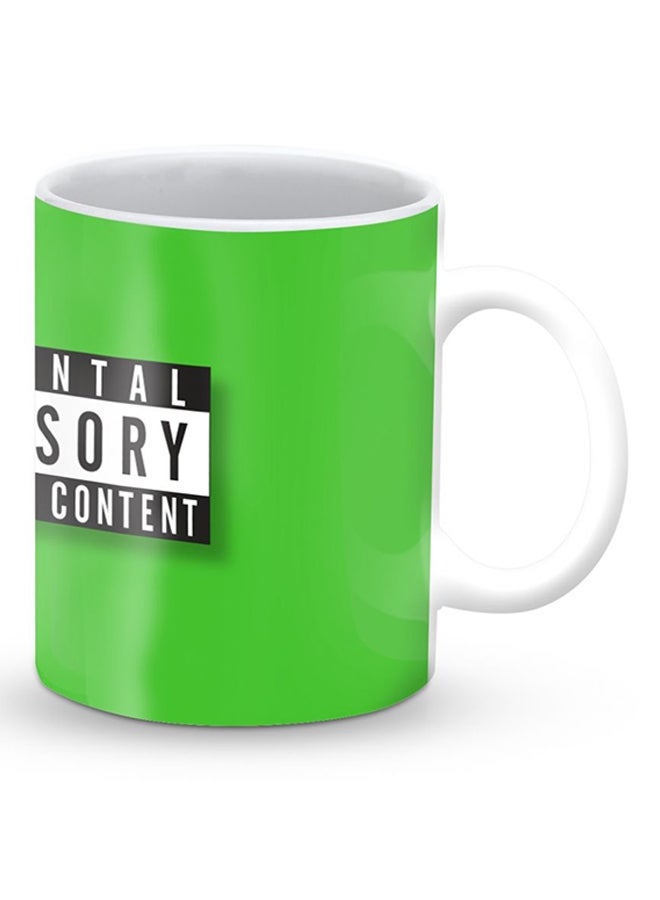 ستايلايزد قدح قهوة فاخر بتصميم واضح المضمون أخضر/أسود/أبيض - Image 2