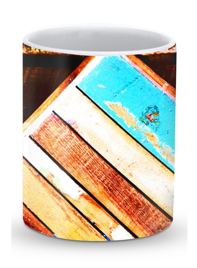 ستايلايزد قدح قهوة فاخر بتصميم عمود خشبي متعدد الألوان - Image 1