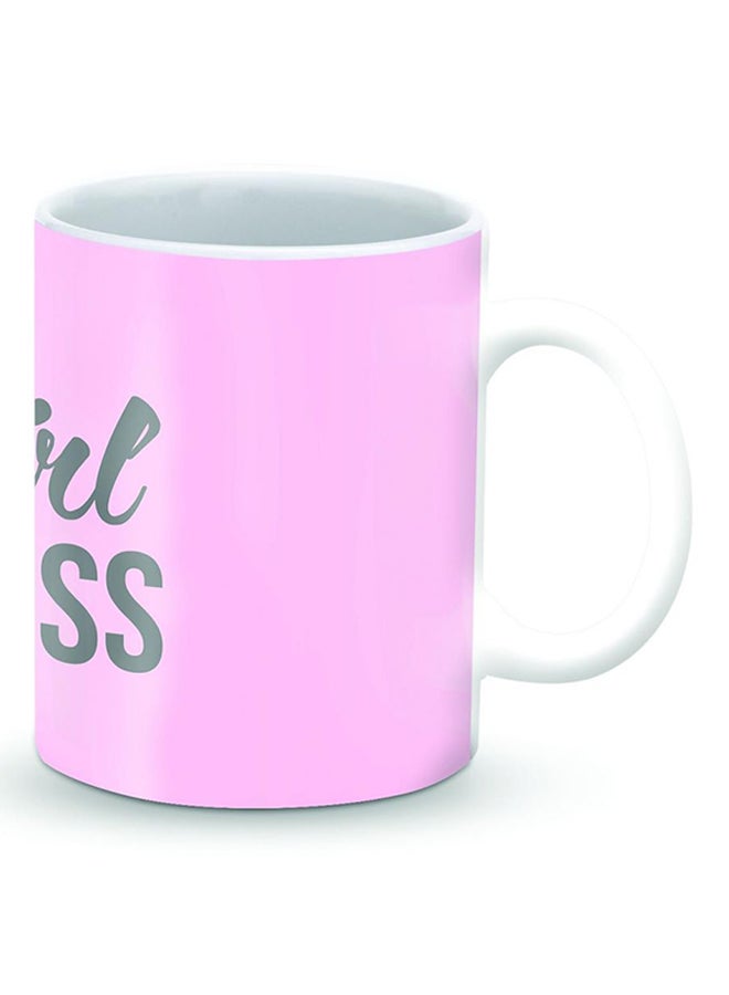 Stylizedd Premium Girl Boss Designer Mug Pink/Black - Image 2