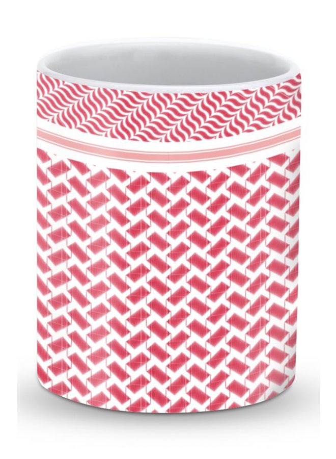 Stylizedd Premium Shemag Designer Mug Red/White - Image 1