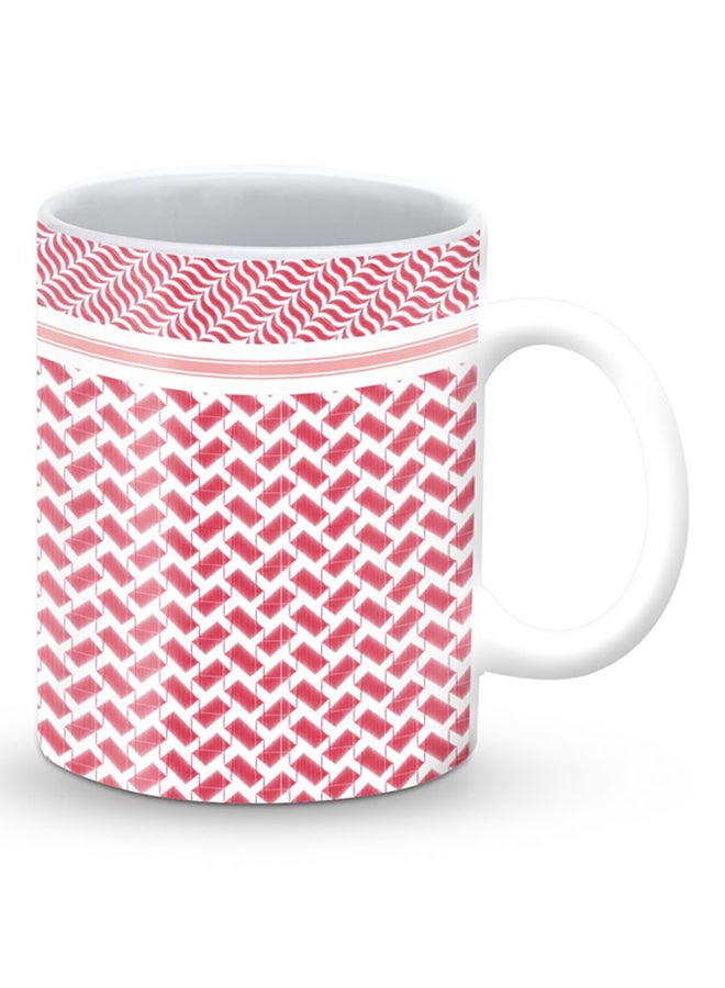 Stylizedd Premium Shemag Designer Mug Red/White - Image 2