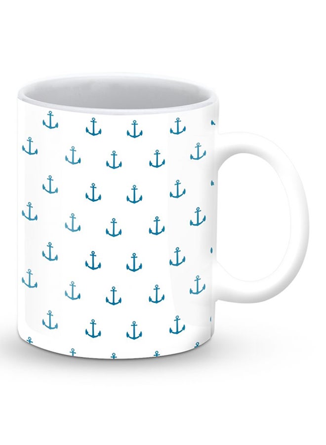 Stylizedd Premium Anchor Designer Mug Blue/White - Image 2