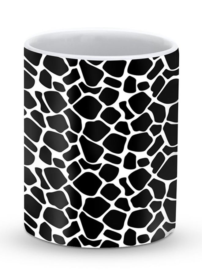 Stylizedd Premium Cow Skin Designer Mug Black/White 325ml - Image 1