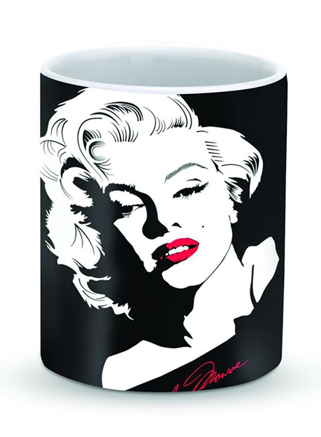 Stylizedd Premium Marilyn Monroe Designer Mug Black/White 325ml - Image 1