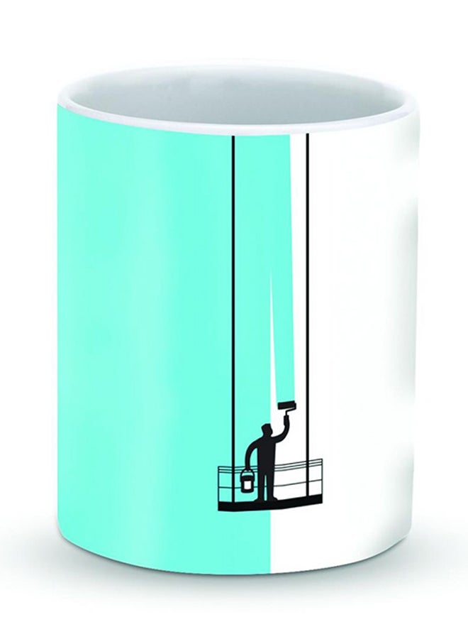 Stylizedd Premium Paint Hanger Designer Mug Blue/White/Black - Image 1