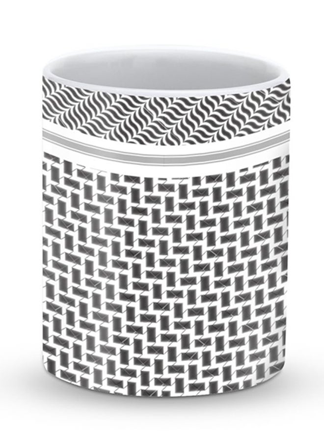 ستايلايزد قدح قهوة فاخر بتصميم شيماغ أسود/ أبيض - Image 1