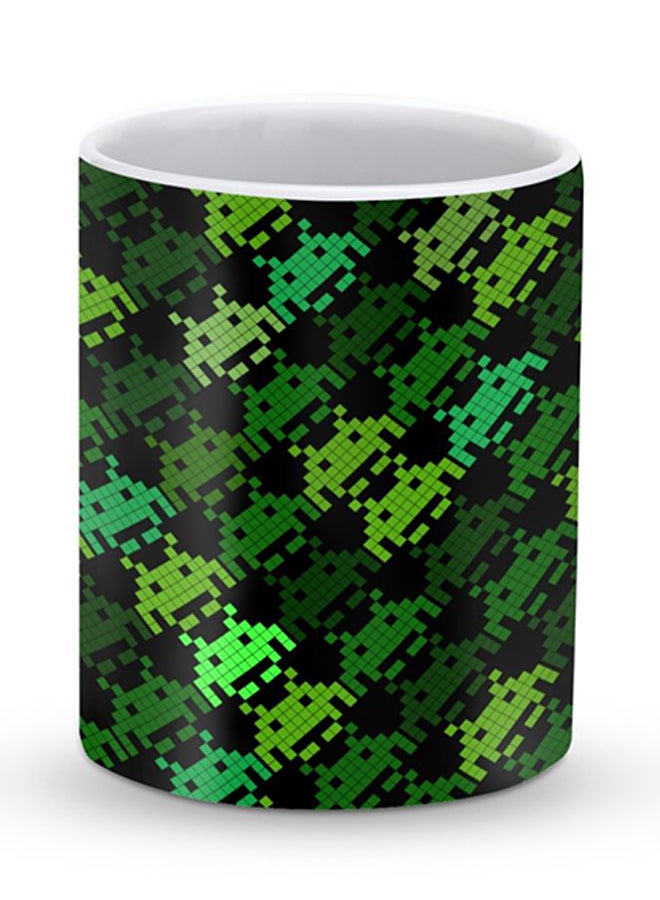 Stylizedd Premium Invader Matrix Designer Mug Green/Black - Image 1