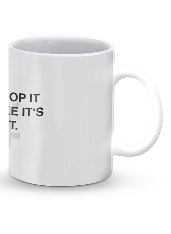 ستايلايزد قدح قهوة فاخر بتصميم كروب إت - قصها أبيض/ أسود - Image 2