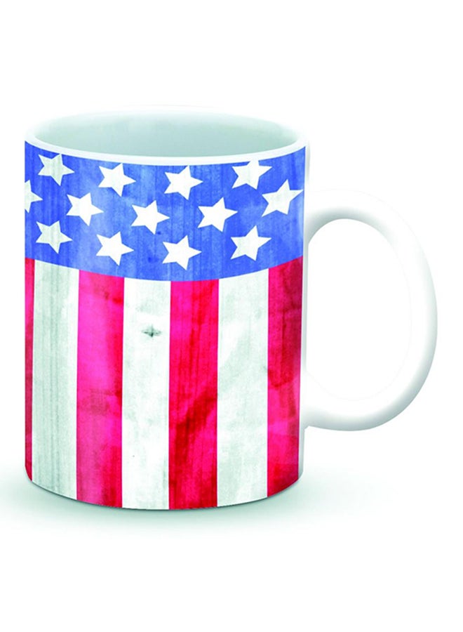 ستايلايزد قدح قهوة فاخر بتصميم علم جرونج للولايات المتحدة الأمريكية أحمر/أبيض/أزرق 325ملليلتر - Image 2