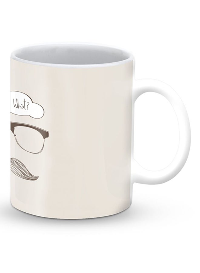 Stylizedd Premium What Hipster Designer Mug Beige/Brown  - Image 2