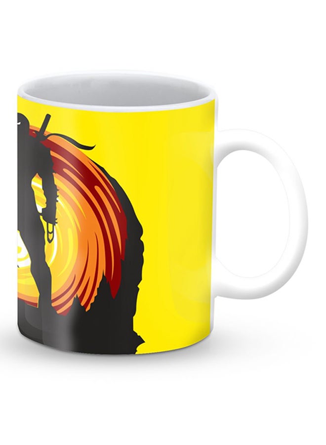 Stylizedd Premium Ninja Typhoon Designer Mug Yellow/Orange/Black - Image 2