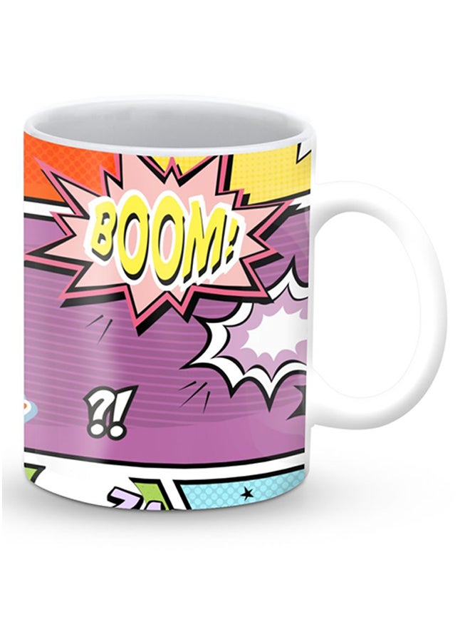 Stylizedd Premium Comic Strip Designer Mug Purple/Green/Orange - Image 2
