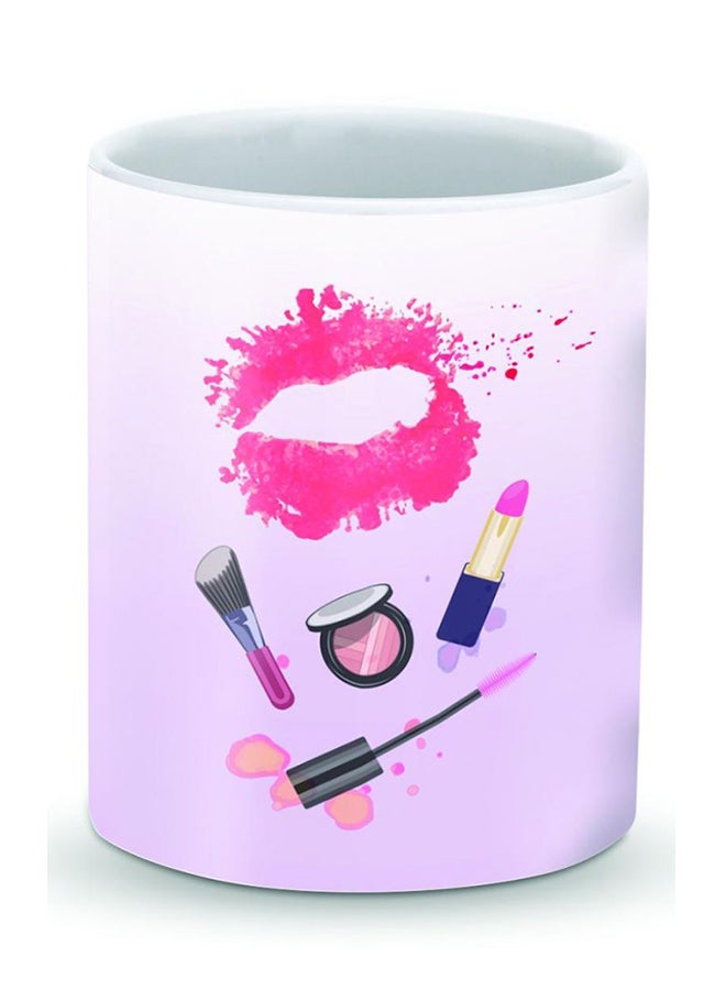 Stylizedd Premium Makeup Kit Designer Mug Pink - Image 1