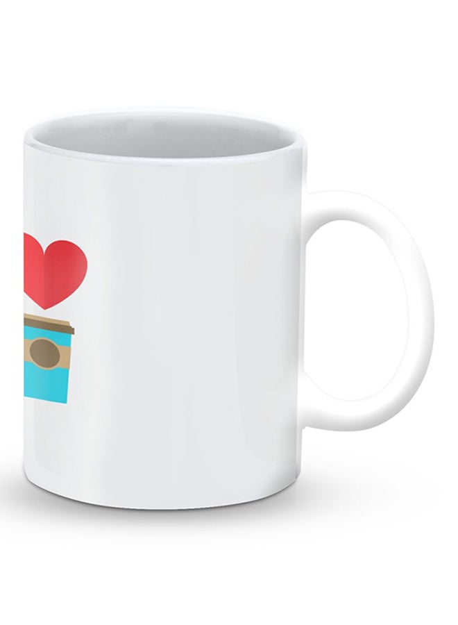 Stylizedd Premium I Love Coffee Designer Mug White/Red/Black - Image 2
