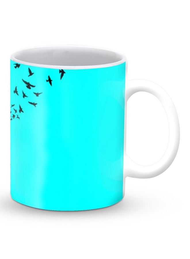 ستايلايزد قدح قهوة فاخر بتصميم بيردز أوف آفيذر - طيور الريش أسود/أزرق - Image 2