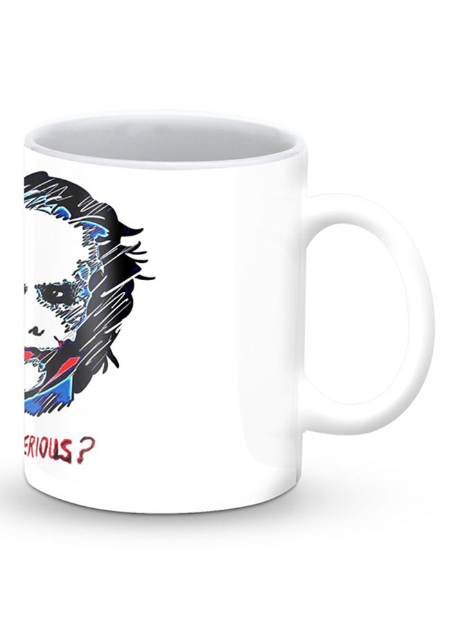 Stylizedd Premium Why So Serious Designer Mug White/Black/Red - Image 2