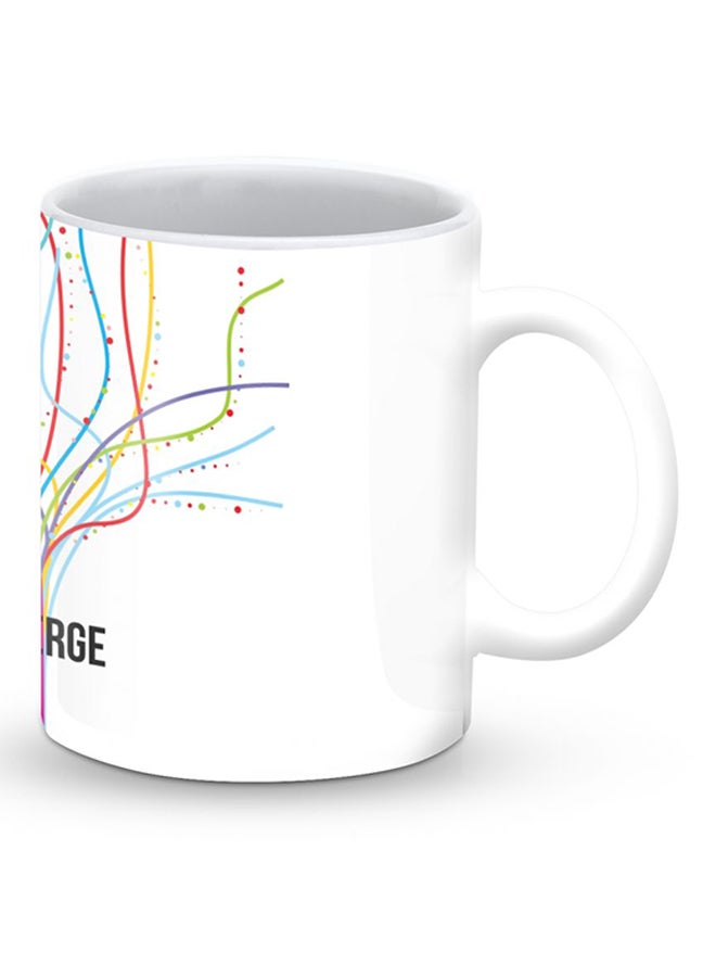 ستايلايزد قدح قهوة فاخر بتصميم الأبيض المتباعد - دايفيرج وايت أبيض/ أصفر/ أحمر - Image 2