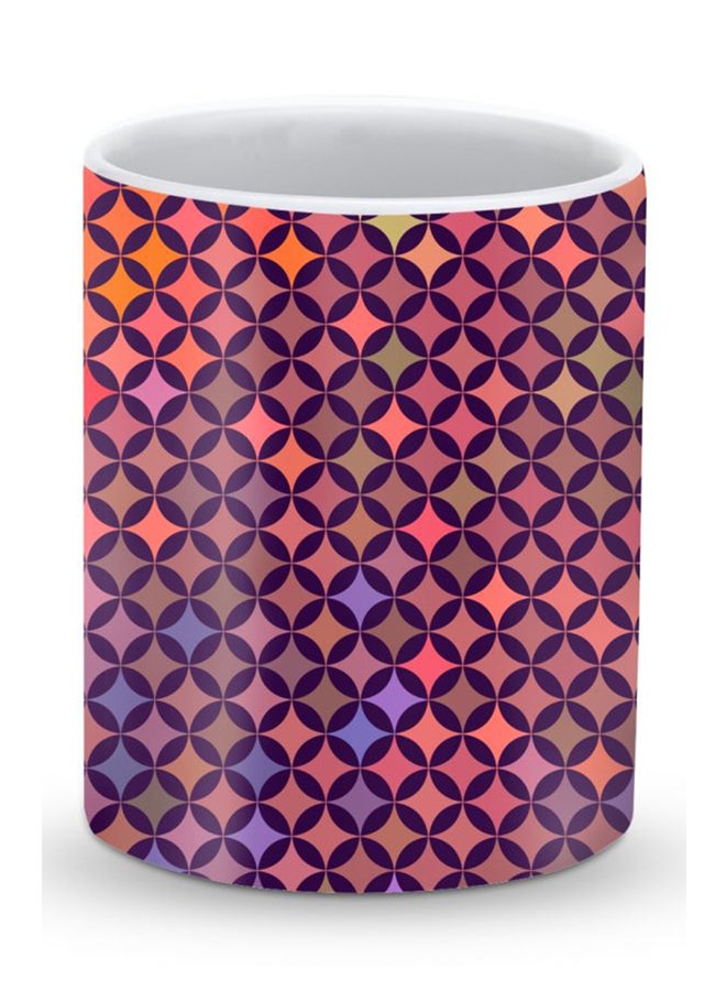 ستايلايزد قدح قهوة فاخر بتصميم وول أوف دياموندز متعدد الألوان - Image 1