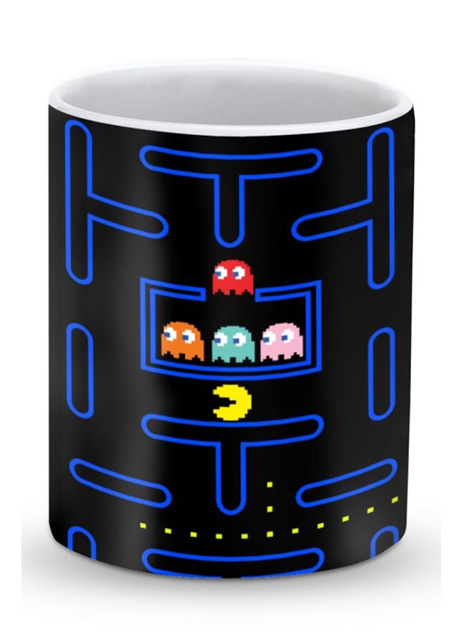 Stylizedd Premium Pacman Designer Mug Red/Blue/Black - Image 1