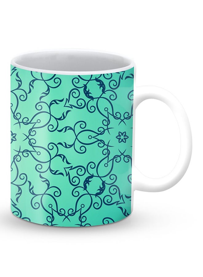 Stylizedd Premium Arabian Star Designer Mug Green/Blue - Image 2