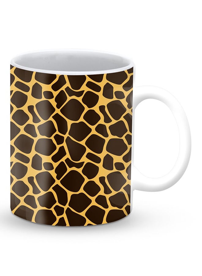 Stylizedd Premium Giraffe Skin Designer Mug Yellow/Brown - Image 2
