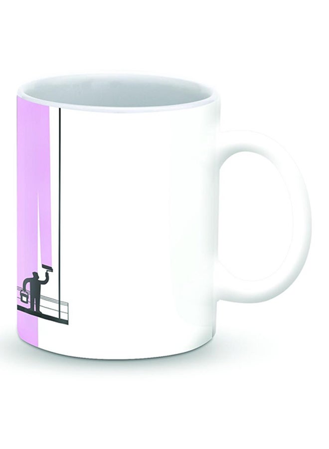 Stylizedd Premium Paint Hanger Designer Mug Pink/White - Image 2