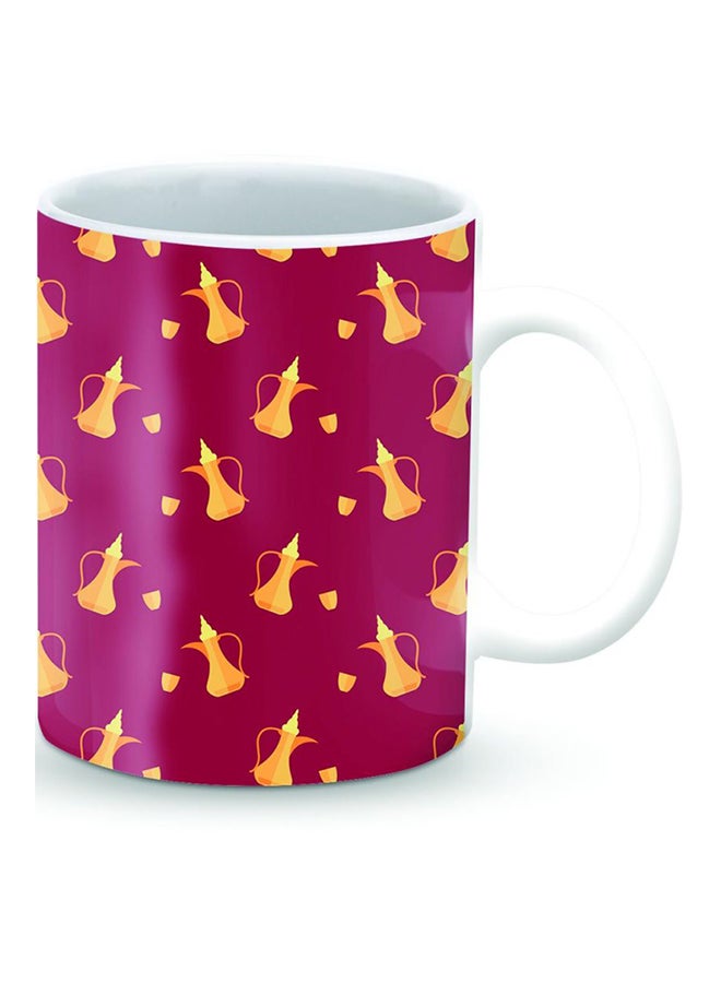 ستايلايزد قدح قهوة فاخر بتصميم صب الدلة وردي/ذهبي - Image 2