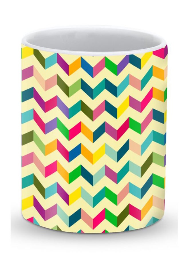 Stylizedd Premium Happy Chevy Designer Mug Yellow/Pink/Green - Image 1