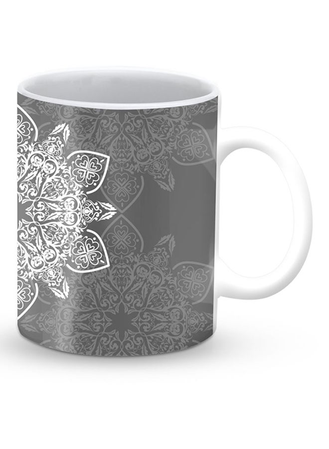 ستايلايزد قدح قهوة فاخر بتصميم أوديسي العربية رمادي / أبيض - Image 2