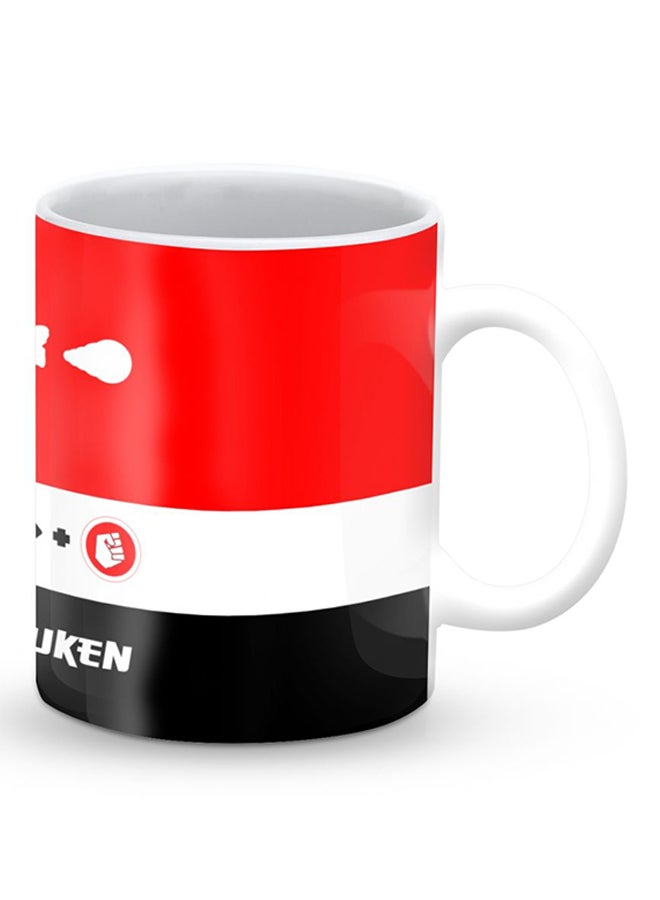 Stylizedd Premium Hadouken Designer Mug Black/Red/White - Image 2