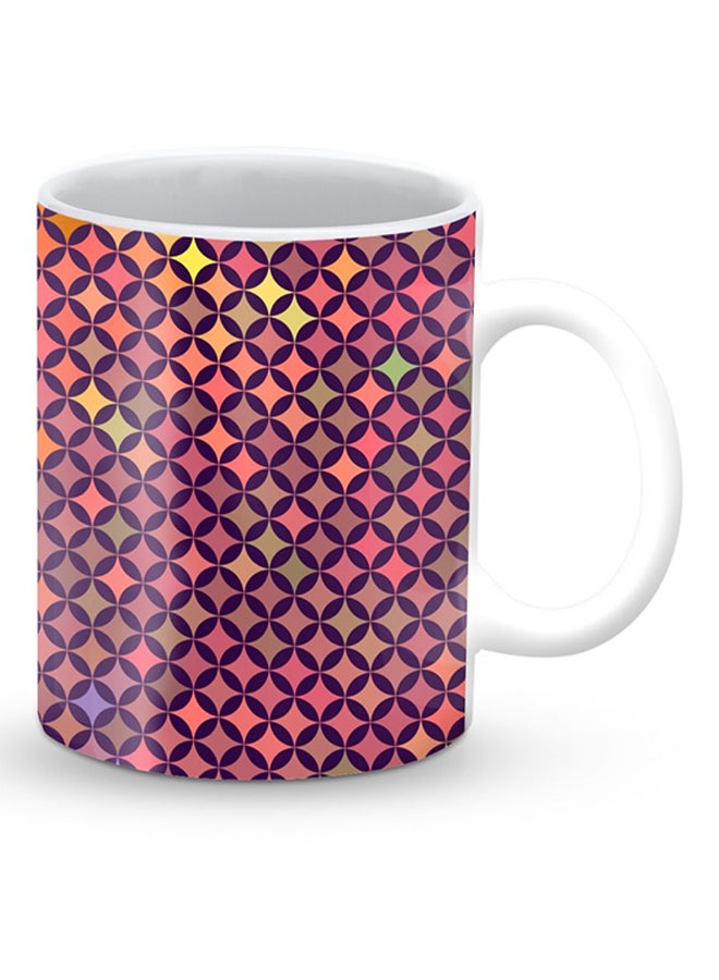 ستايلايزد قدح قهوة فاخر بتصميم وول أوف دياموندز متعدد الألوان - Image 2