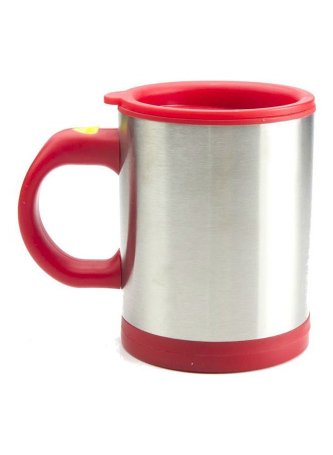 Self Stirring Mug Red/Silver 400ml - Image 2