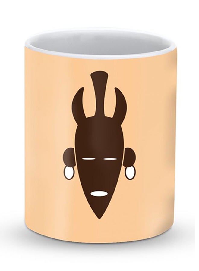 Stylizedd Premium Tribal Doctor Designer Mug Beige/Brown  - Image 1