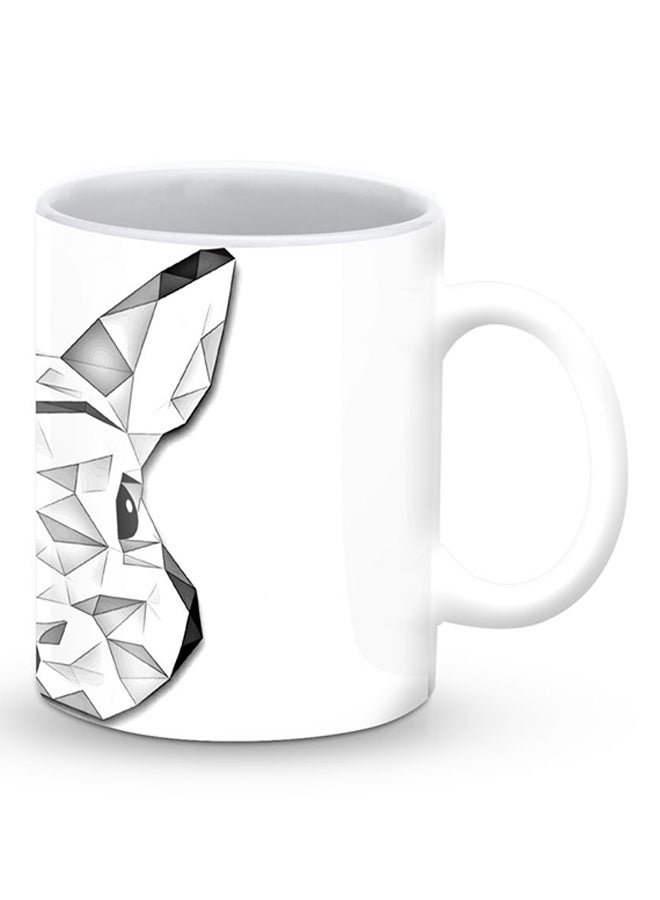Stylizedd Premium Poly Bunny Designer Mug White/Grey - Image 2