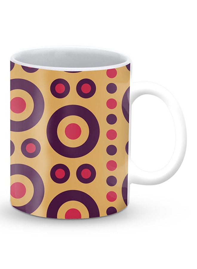 Stylizedd Premium Bull's Eye Designer Mug Yellow/Purple/Red - Image 2