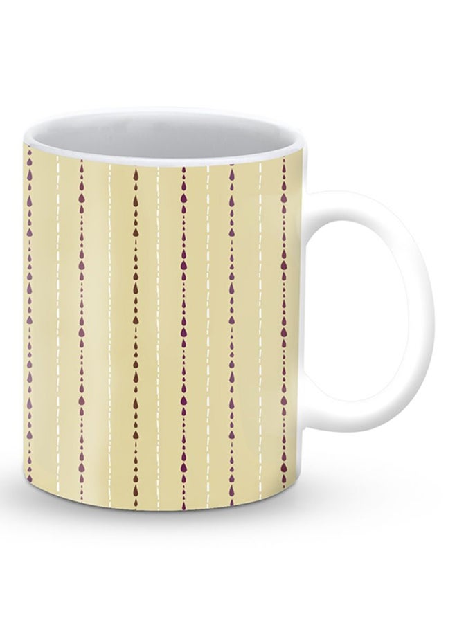 Stylizedd Premium Linear Raindrops Designer Mug Beige/Brown  - Image 2