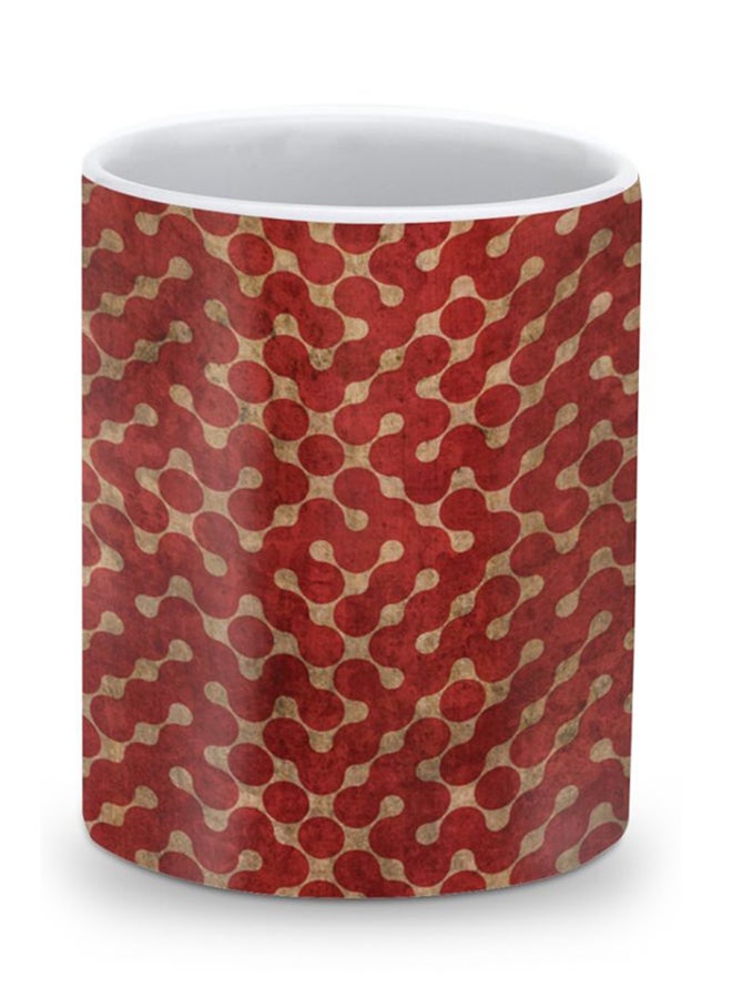Stylizedd Premium Connect The Dots Designer Mug Red/Yellow - Image 1