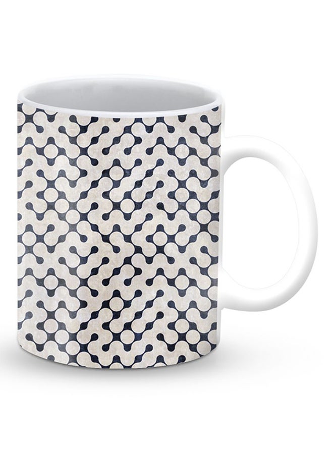 Stylizedd Premium Connect The Dots Designer Mug Beige/Black  - Image 2